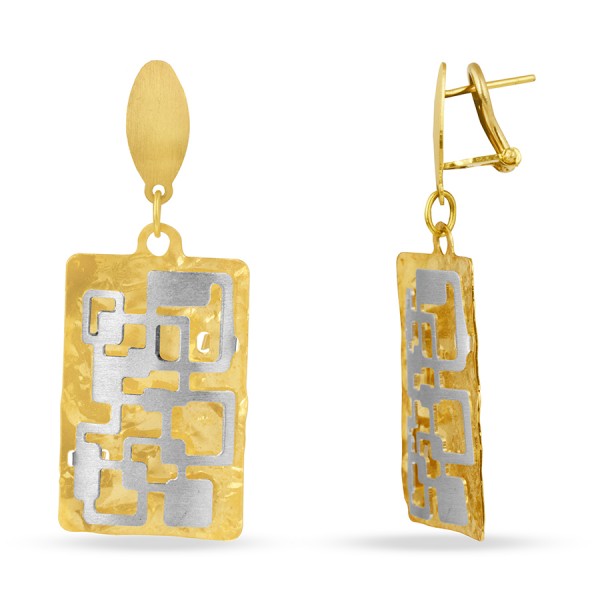 Stylish Danglers and Drops in Yellow Gold 