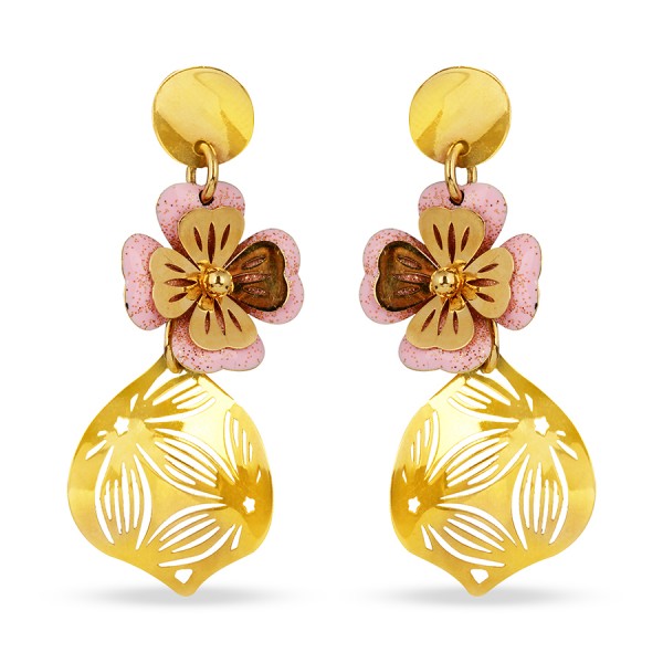 Contemporary Danglers and Drops in Yellow Gold