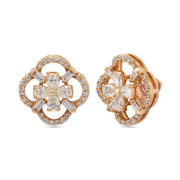 Trendy Studs and Tops in Rose Gold