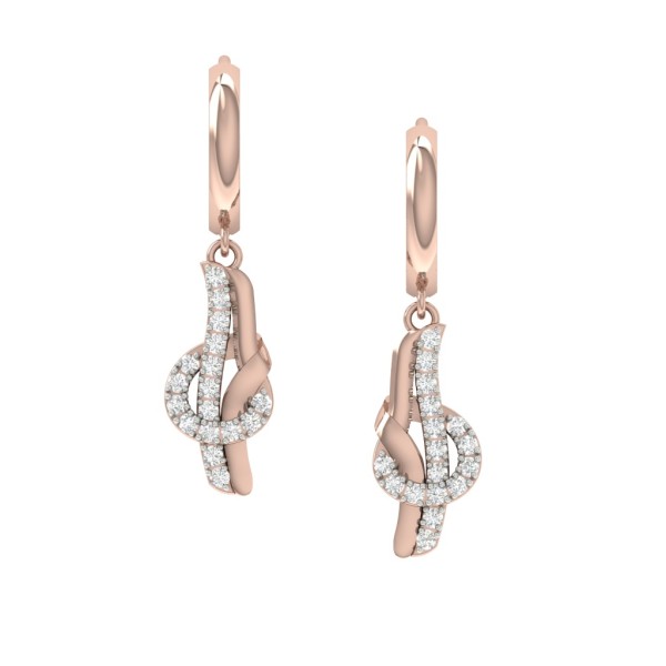 CURVES UNDER THE DIAMOND RIM BALI STYLE EARRING