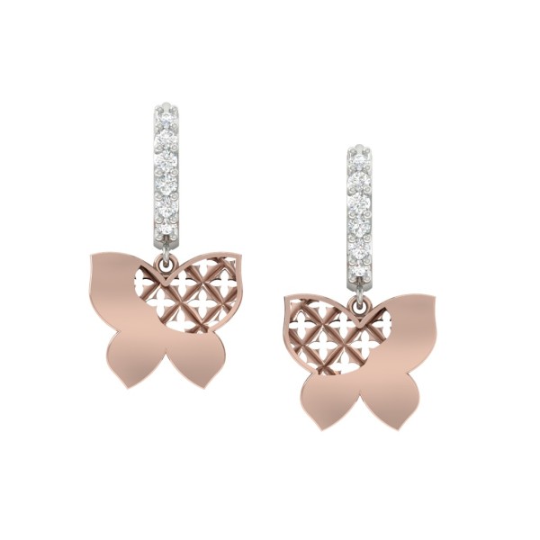 LATTICE TOUCH IN BUTTERFLY BALI STYLE EARRING