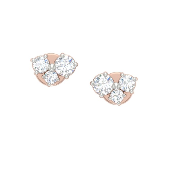TWINS TRIPLE DIAMOND EARRING