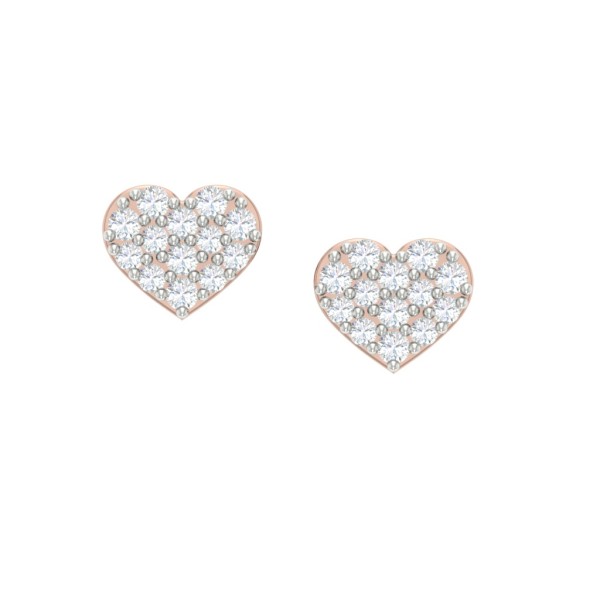 PURE BY DIAMOND HEARTS STUD